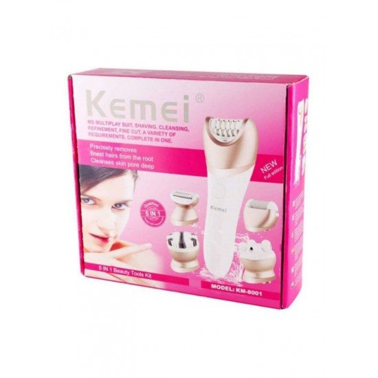 Kemei 5 in 1 Multifunctional Beauty Tool Kit White/Gold