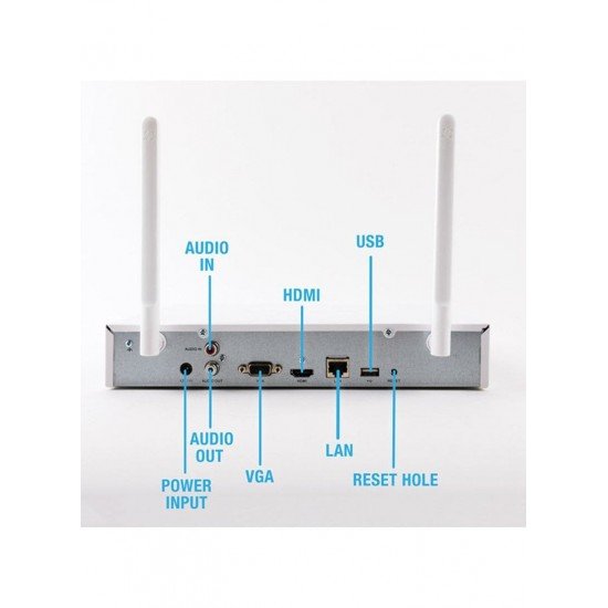 ezviz Home Security And Surveillance Kit With 4 Wireless Cameras White 26 x 27.2 x 4.8 centimeter